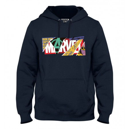 Sweat MARVEL bleu Logo collage
