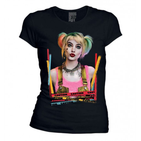 T-shirt Harley Quinn Caution Birds of prey