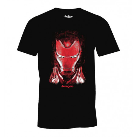 T-Shirt Iron Man Face noir et rouge