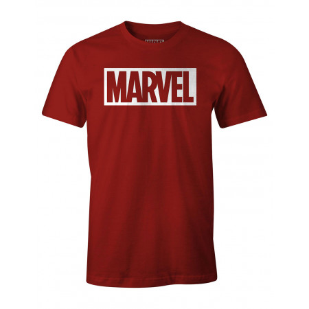 T-shirt MARVEL rouge logo blanc