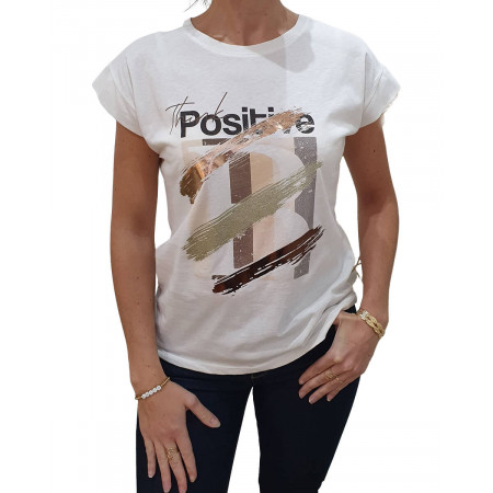 T-Shirt Think Positive taille unique