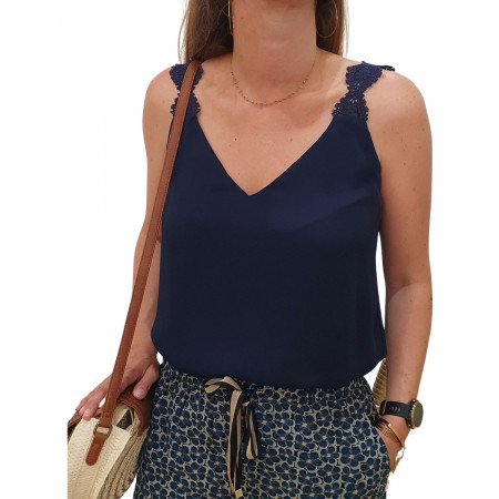 Top femme Aliya bleu marine
