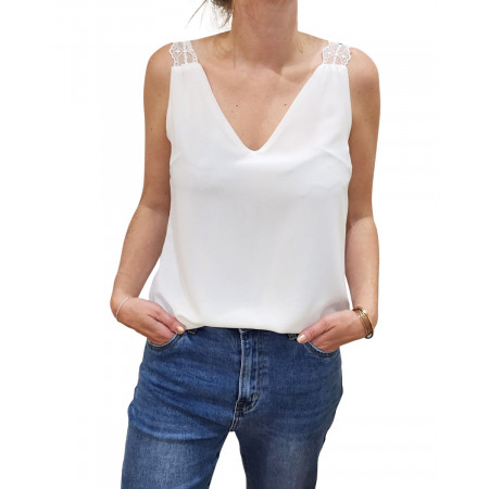Top femme Aline blanc