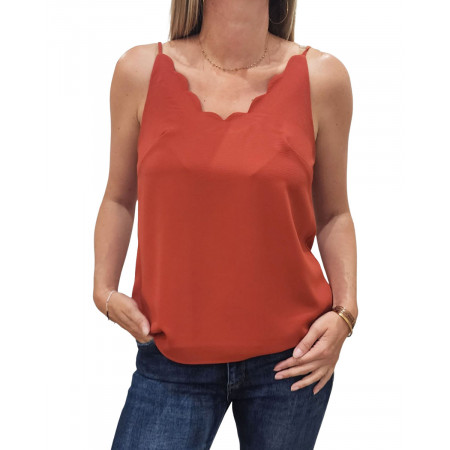 Top femme Emmanuelle rouille