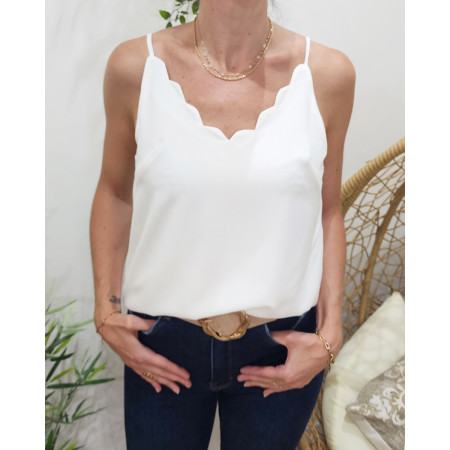 Top femme écru Emmanuelle