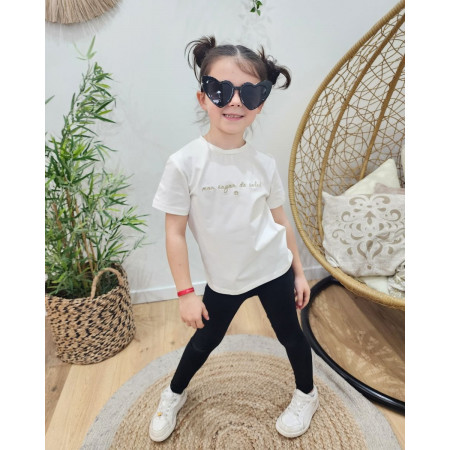 T-Shirt enfant écru mon rayon de soleil doré