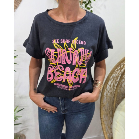 T-Shirt femme gris sunny beach