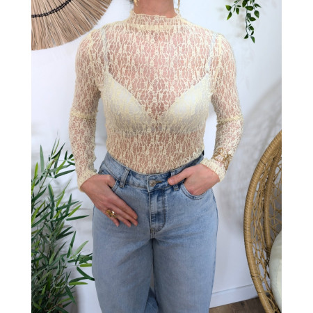 Top manches longues Elina jaune