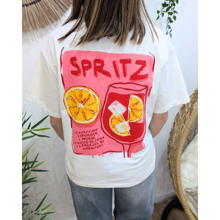T-shirt femme blanc Spritz