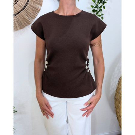 Top femme marron Ryta