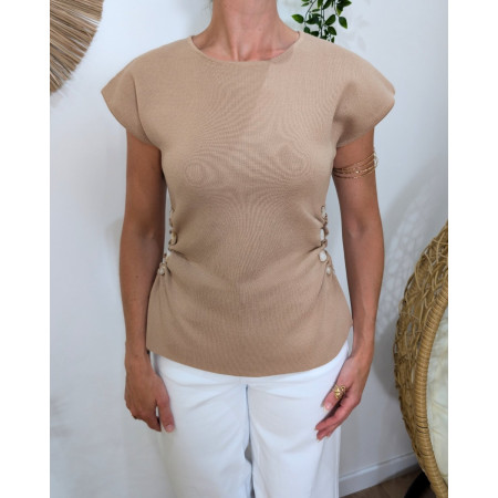 Top femme camel Ryta