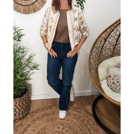 Bombers femme beige et kaki Gaudia