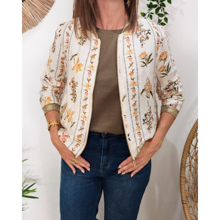 Bombers femme beige et kaki Gaudia