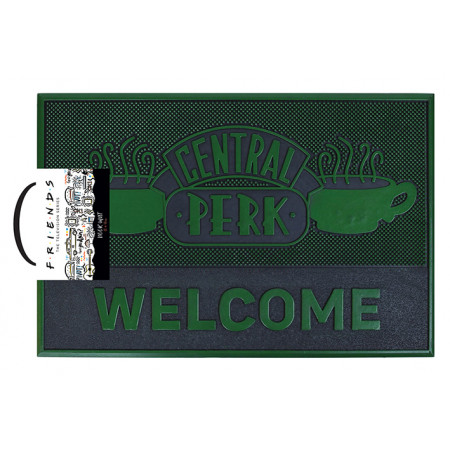Tapis Friends vert et noir Central Perk Welcome