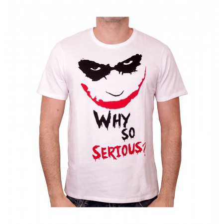 Tee Shirt Blanc Joker Why So Serious Batman 