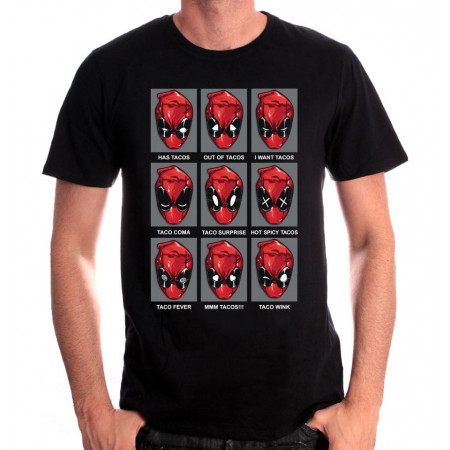 Tee-Shirt Deadpool noir Tacos Heads