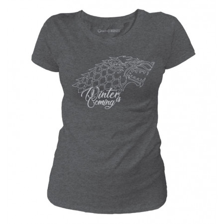 Tee-Shirt Game of Thrones femme Stark gris