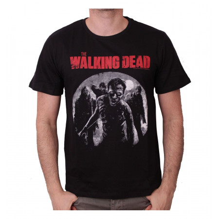 Tee-Shirt Noir Approaching Walkers The Walking Dead