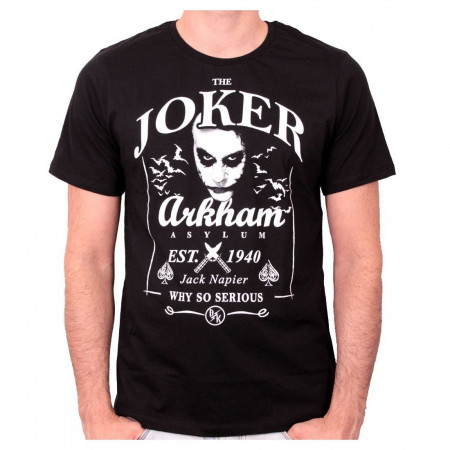 Tee Shirt Noir Joker Daniel's Arkham Batman 
