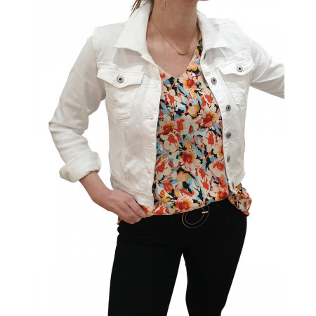 Veste en jeans blanche