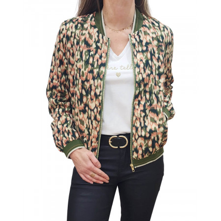 Bombers femme Denise kaki rose écru