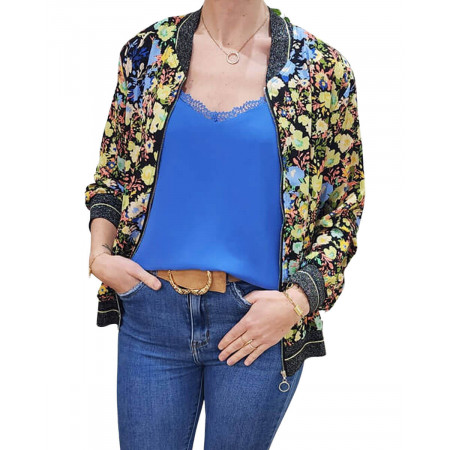 Bombers femme fleuri multicolore Beth