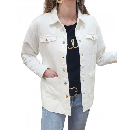 Veste femme matelassée blanche