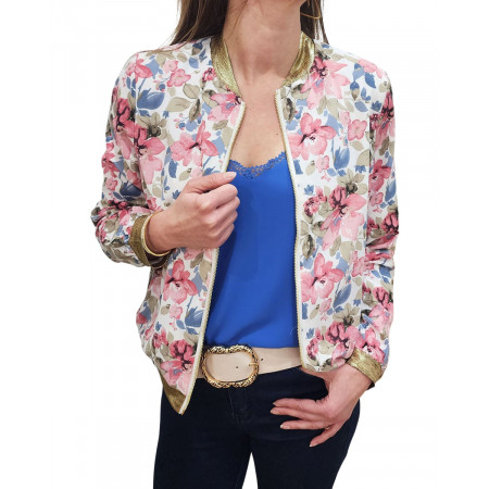 Bombers femme rose et bleu Abbie