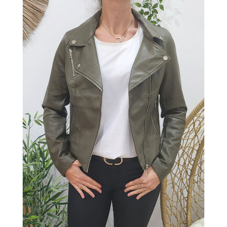 Perfecto femme kaki fin