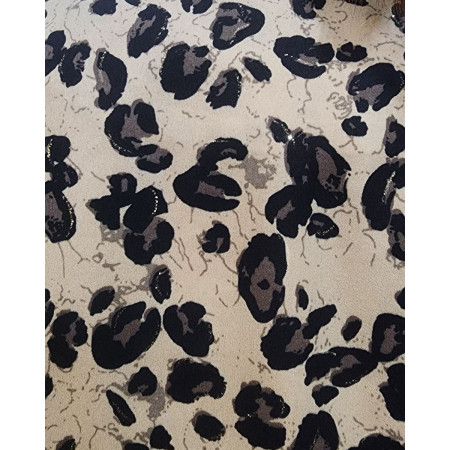 Bombers femme taupe et noir léopard paillettes dorées