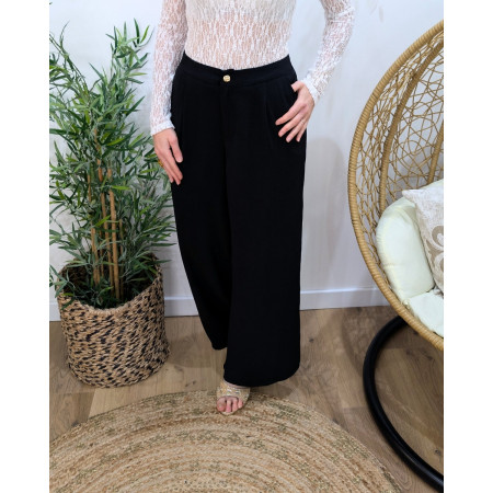 Pantalon femme fluide noir Aricia