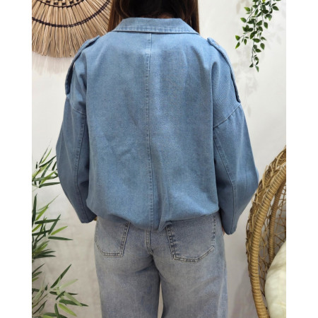 Veste femme bombers en jean Iria