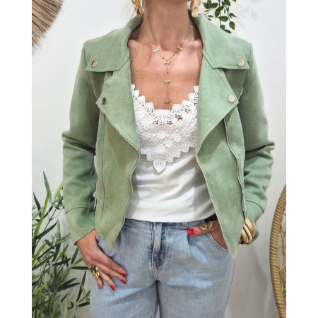 Perfecto femme vert Constance
