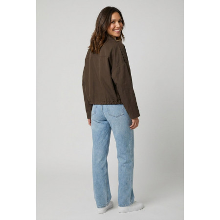 Veste femme bombers marron choco coupe vent